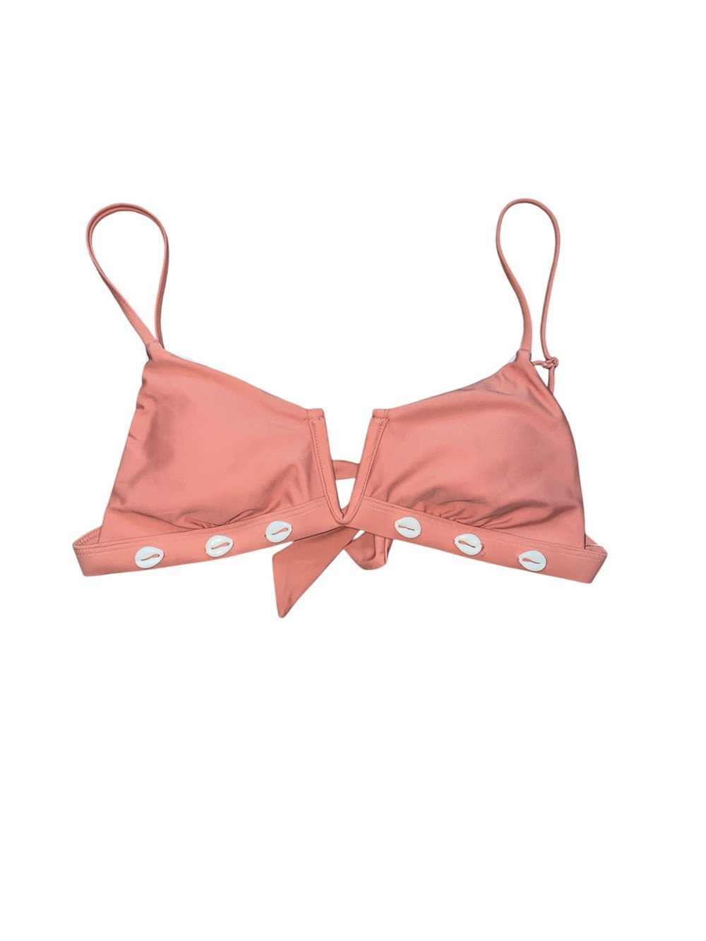 NWT decree orange shell bikini top